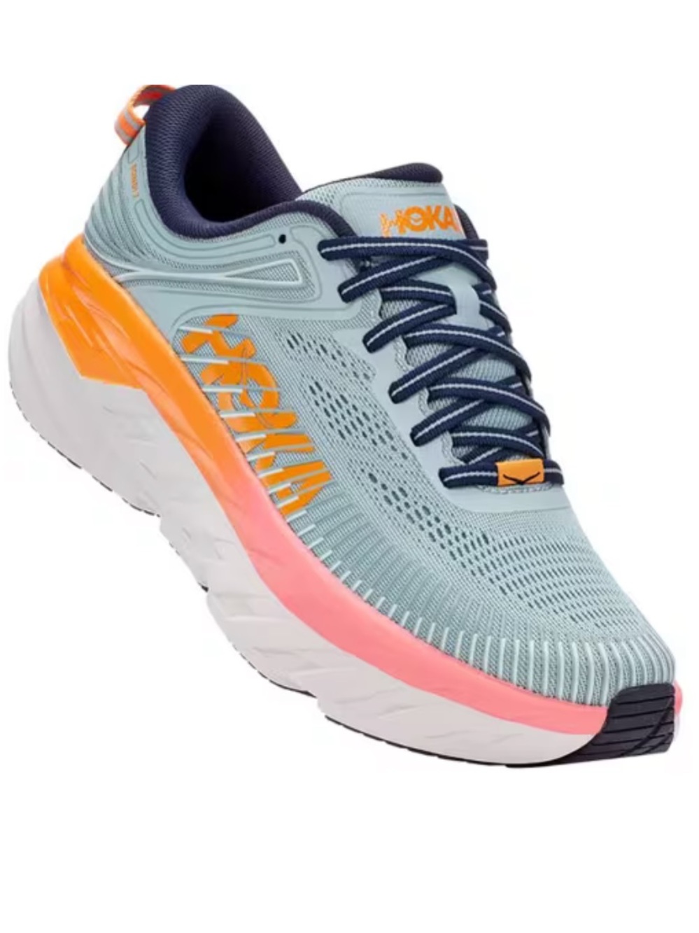 HOKA ONE ONE Women's Bondi 7 Running Shoe in Blue Haze